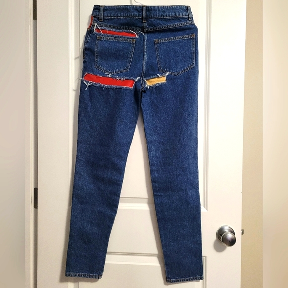 NWT Jeremy Scott Patchwork Jeans Size 6 Made in Italy - Picture 2 of 12
